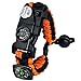 Pulsera Paracord Supervivencia España, Camuflaje Supervivencia Pulsera con Flint + Brújula + Termómetro + Silbato, para Caminatas en Canchas de Camping u Otras Actividades al Aire Libre (Naranja)