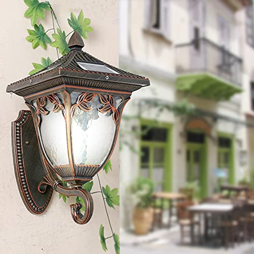 Applique murale solaire d'extérieur étanche avec télécommande et abat-jour classique - 5