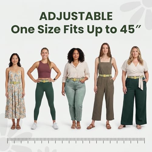 Image of JeltX Adjustable Elastic Belts for Men and Women, Non-Slip Stretch Belt with Magnetic Belt Buckle and Grippy Gel