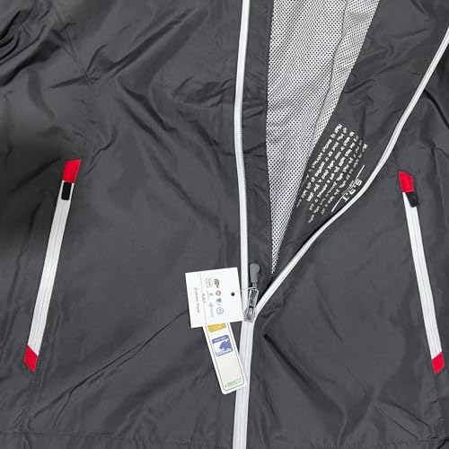 Windbreaker Jackets for Men, Lightweight Waterproof, Breathable Mesh Lining, Zipped Pockets, Hooded, Black3