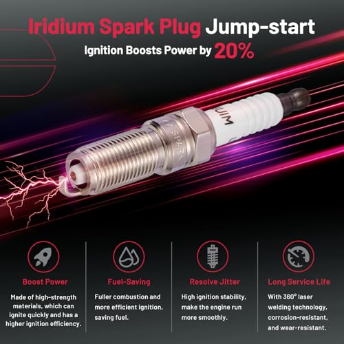 Image of BDFHYK 6 Ignition Coil Pack UF612 and 6 Iridium Spark Plug SP534 Compatible with Ford 2010-2012 Flex,2010-2012 Taurus;Compatible with Lincoln 2010-2012 MKS,2010-2012 MKT 3.5L Coil for GN10843 5C1856