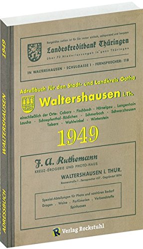 Adreßbuch Einwohnerbuch der Stadt WALTERSHAUSEN 1949 in THÜRINGEN: einschließlich der Orte:  Cab