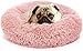 Wuudi Haustier Katzenbett Hundebett Katzenhöhle Katzenhaus Plüsch Donut Katzensofa Hundesofa, waschbar, rutschfest Geeignet für Katzen und Hunde 50cm (Rosa)