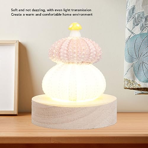 Lámpara de noche LED con cuerpo de concha y diseño de hongo miniatura 5