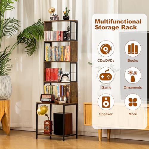 DVD-Shelf-6-Tier-CD-Storage-Rack-CD-Holder-with-Adjustable-Dividers-DVD-Tower-Rack-Media-Storage-Shelf-for-CDsDVDs-Books-Video-Games