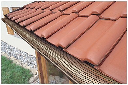 SAREI Haus- und Dachtechnik SHDT DaRiFix Laubstop PVC 1m grau, 5 Stück im SET