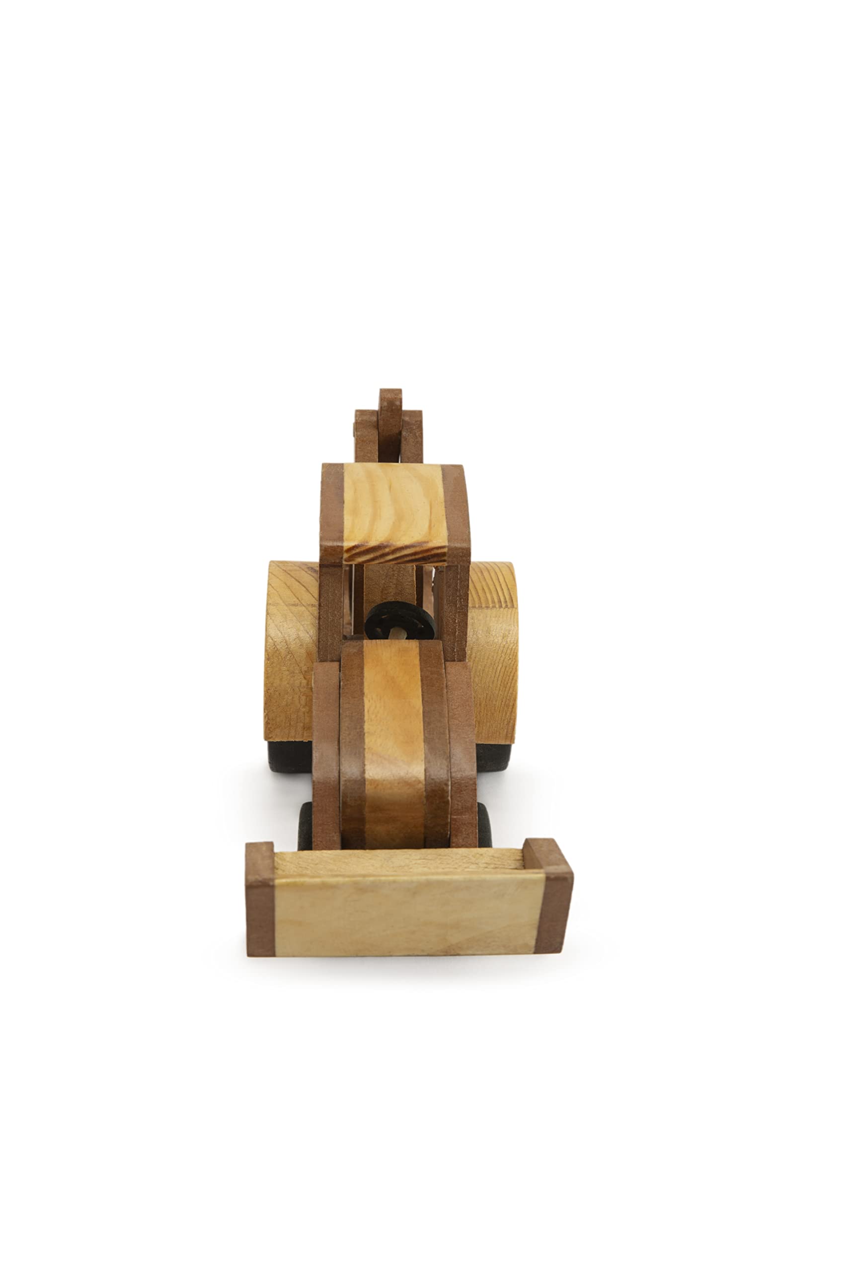 Wooden Khatola- Wooden Miniature Backhoe Pull Back Earth Mover