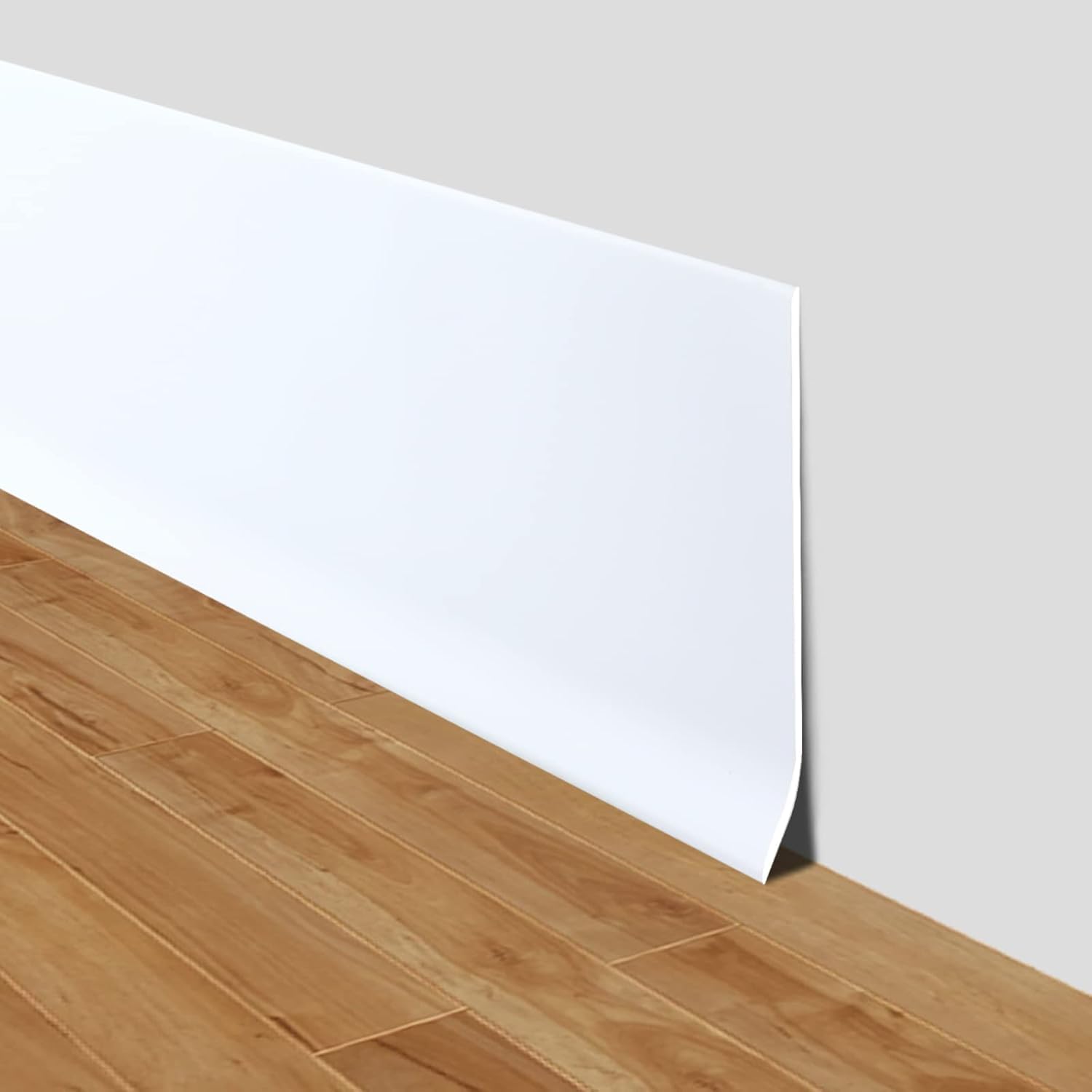 Aluminiowa listwa przypodłogowa, Odklej i przyklej Listwy przypodłogowe Listwa przypodłogowa 10 cm Guma winylowa Wielokolorowa 5-10 m(White,10m)