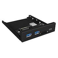 ICY BOX Pannello Frontale USB-C, Lettori di Schede SD e microSD
