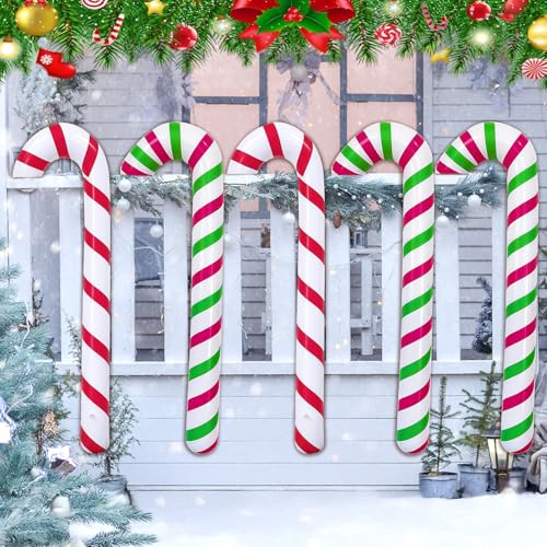 BARAKYEG 5 Piezas Bastones de Caramelo Hinchables Inflable 90cm Bastones Caramelo Navidad Decoracion, Adornos Navideños de Gran Tamaño para árboles de Navidads,Puerta Principal Decoracion Navidad BARAKYEG 5 Piezas Bastones de Caramelo Hinchables Inflable 90cm Bastones Caramelo Navidad Decoracion, Adornos Navideños de Gran Tamaño para árboles de Navidads,Puerta Principal Decoracion Navidad