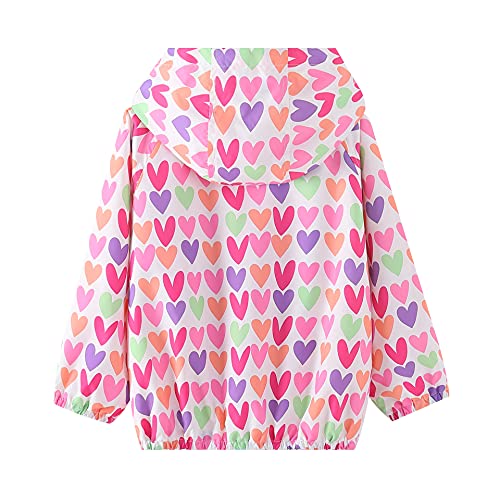Welaken Jacket For Girls Kids & Toddler Girls' Heart Rain Ii Little Girls'Waterproof thumb #1