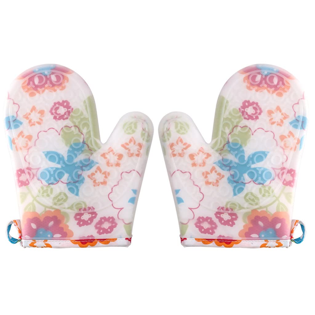Nucelit BBQ Oven Mitts for Cooking Kitchen Grilling Double-Layer Easy to Clean and Store for Grilling Cooking Kitchen Mittens