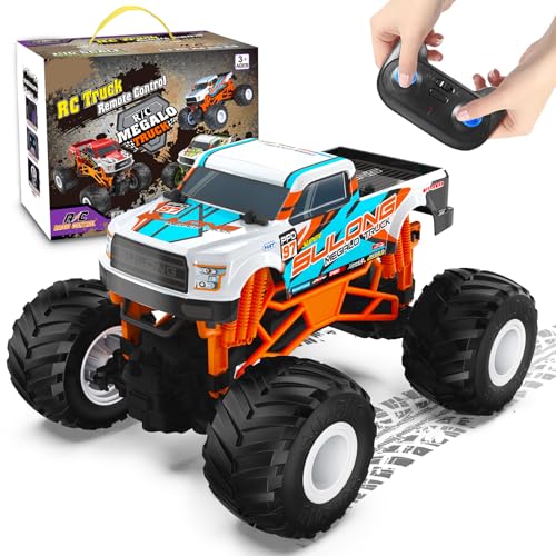 Scientoy Remote Control Car, 20KM/H Monster Truck Toys for Ages 5-7, 1:16 Scale All Terrain RC Cars...