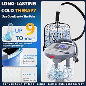 Cold Therapy Machine with Programmable Timer, Ice-Machine-for-Knee-After-Surgery, Knee Replacement Recovery Equipment, Cryotherapy Pain Relief w/Compression Pad for Shoulder, Ankle, Hip Cold Therapy Machine with Programmable Timer Ice Machine for Knee After Surgery Knee Replacement Recovery Equipment Cryotherapy Pain Relief wCompression Pad for Shoulder Ankle Hip