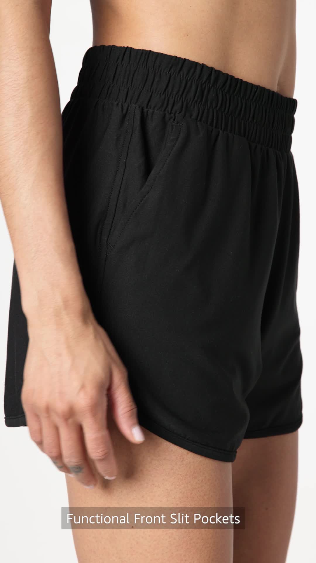 Danskin Women's 2 Pack Super Soft Tulip Hem Shorts at Amazon