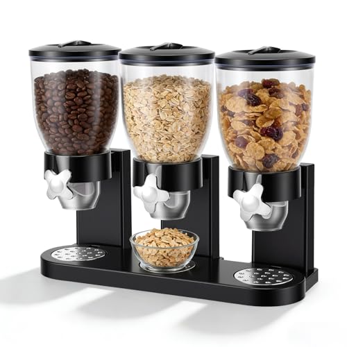BORDRISE Distributeur De Céréales, Lot De 3 Capacité 2L Capacité Totale 6L Triple Distributeur...
