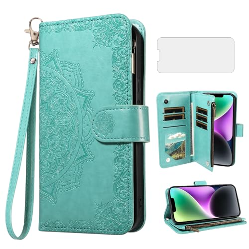Coque iPhone 14 anti-rayure protégeant l'écran et rangeant vos cartes