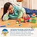 Battat- Bristle Blocks- STEM Interlocking Building Blocks- 50 pc Playset- Developmental Toys for Toddlers & Kids- Basic Builder Bucket- 2 Years +