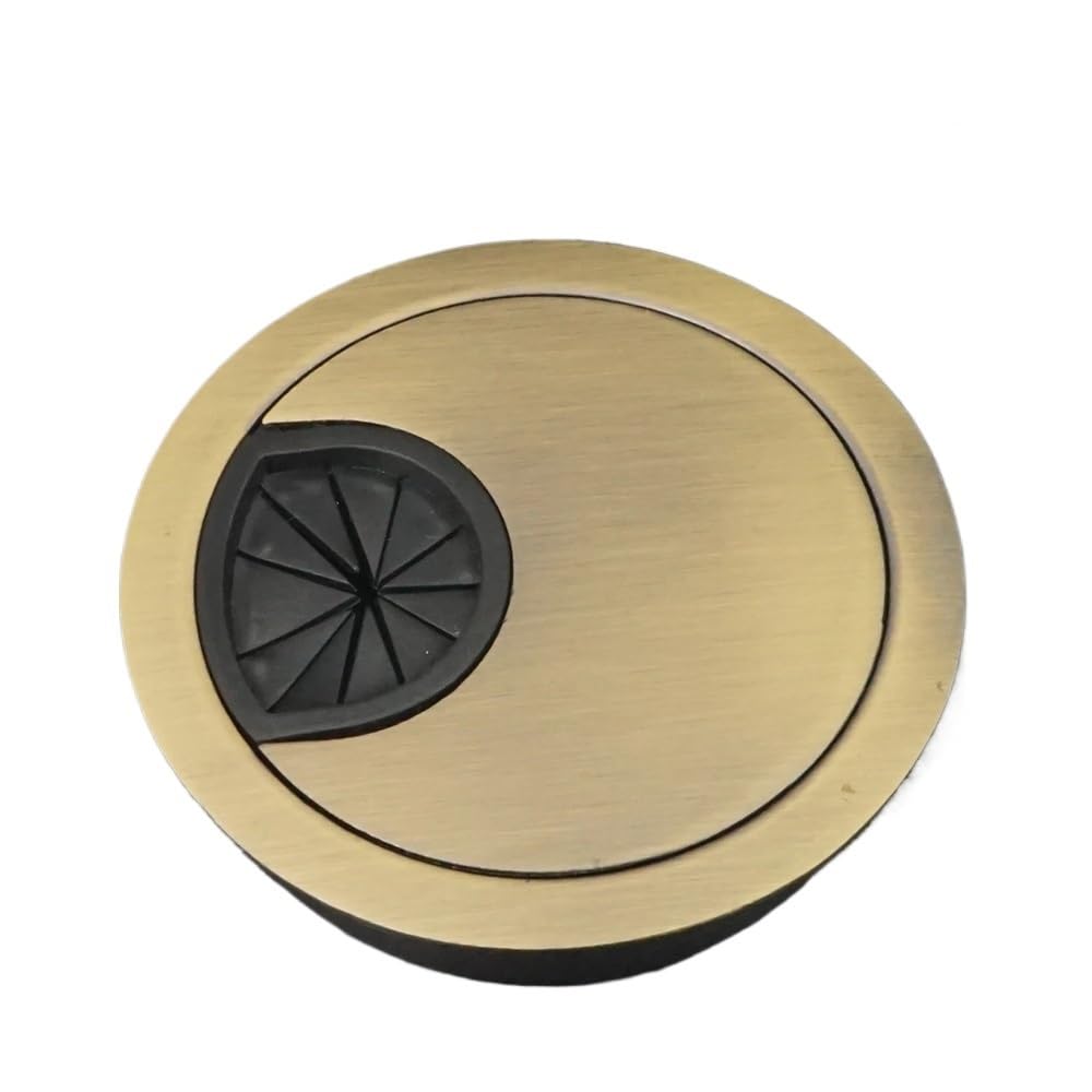 GENTERUN Desk Cable Grommets, Cable Tidies Port Hole Covers/Antique Brass/60Mm