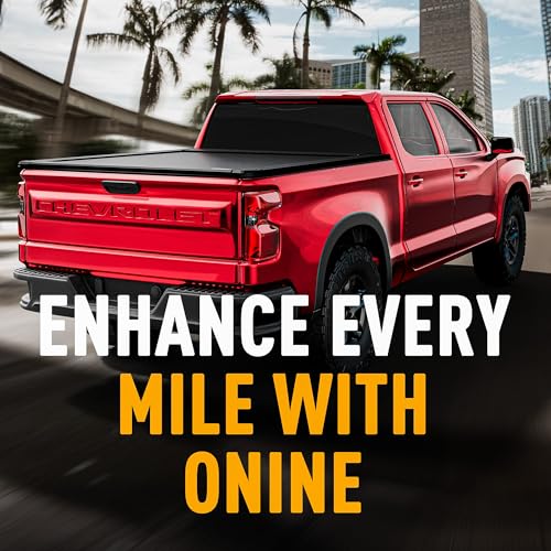 Image of ONINE Low Profile Pull-Lock-Go Retractable Tonneau Cover Custom fit 2019-2026 Chevy Silverado 1500 5.8ft Truck Bed (69.9 inch), Dual T-Slot Design Compatible for Roof Racks and Crossbars