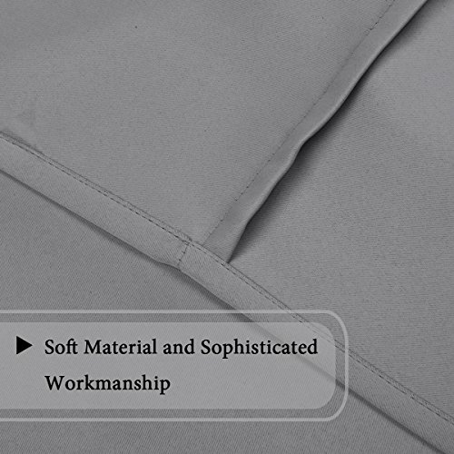 H.versailtex Premier Thermal Insulated Blackout Curtain Tie Up Window Shade Rod Pocket Panel - 42" Wide By 63" Long - Dove Gray #TOP3