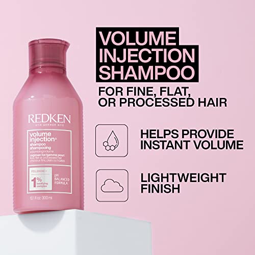 Redken Volume Injection Shampoo | For Fine Hair | Adding Lift & Body | Paraben Free | 10.1 Fl Oz (Pack Of 1) #TOP2