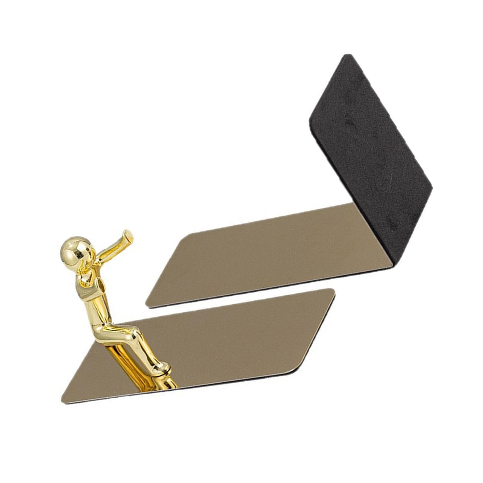 Metal Bookends Book Stoppers Kung Fu Desk Bookshelf Creative Book End Decorative for Library Metal