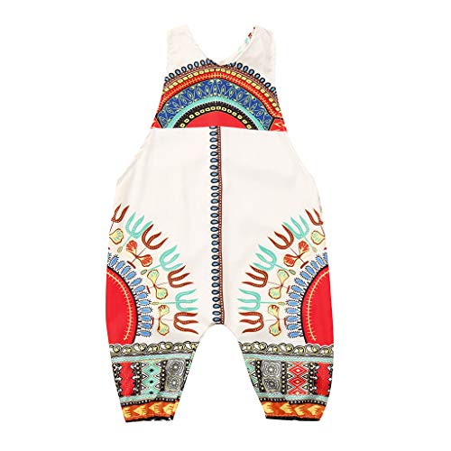 MAYOGO Ropa Bebe niña Mono Estilo Africano Niña Mameluco sin Manga con...