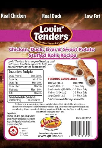 Generic Lovin' Tenders Real Chicken Stuffed Rawhide Rolls Dog Treat  thumb #1