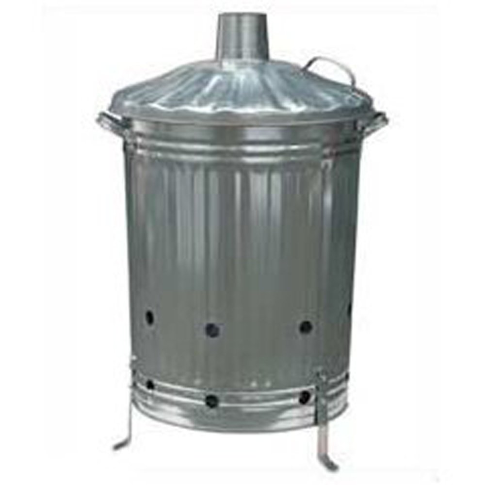 Keto Plastics GALVANISED GARDEN INCINERATOR FIRE BIN NEW