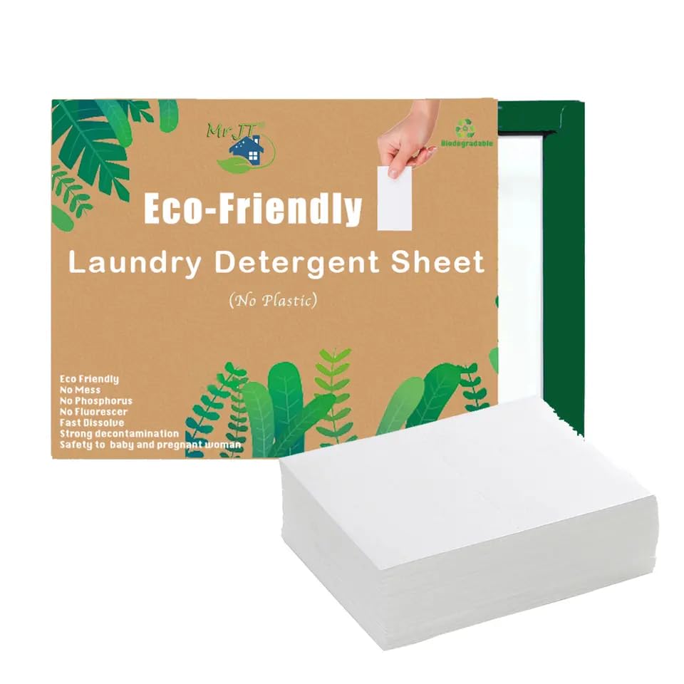 Laundry Detergent Sheets - 30 Pack Instant Laundry Detergent Strips - Plastic Free Clean Concentrated Laundry Sheets -