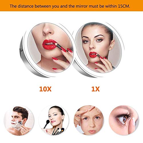 Miroir de Maquillage Mural FIDEMM LED à Écran Tactile avec Double Source - 3