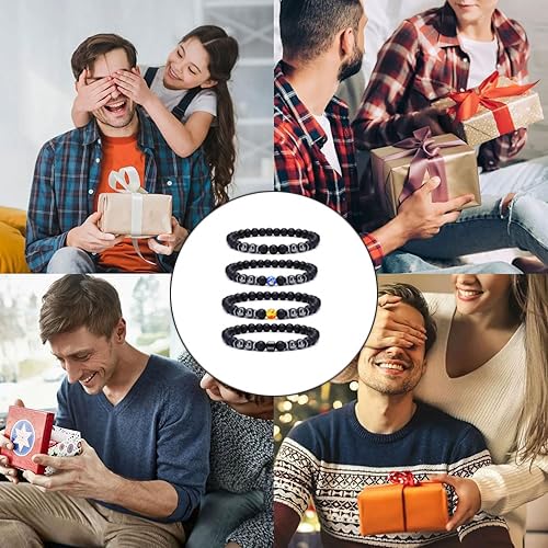 Anti-Swelling Black Obsidian Anklet, 4Pcs Magnetic Therapy Ankle Bracelet, Obsidian Beaded Bracelet For Men/Women Gifts