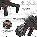 jumherd Gel Trace Fire Blaster,M416 Manual and Automatic Blaster Electric,Large Capacity with Drum,Goggles for Outdoor Activities,Ages 14 & Up