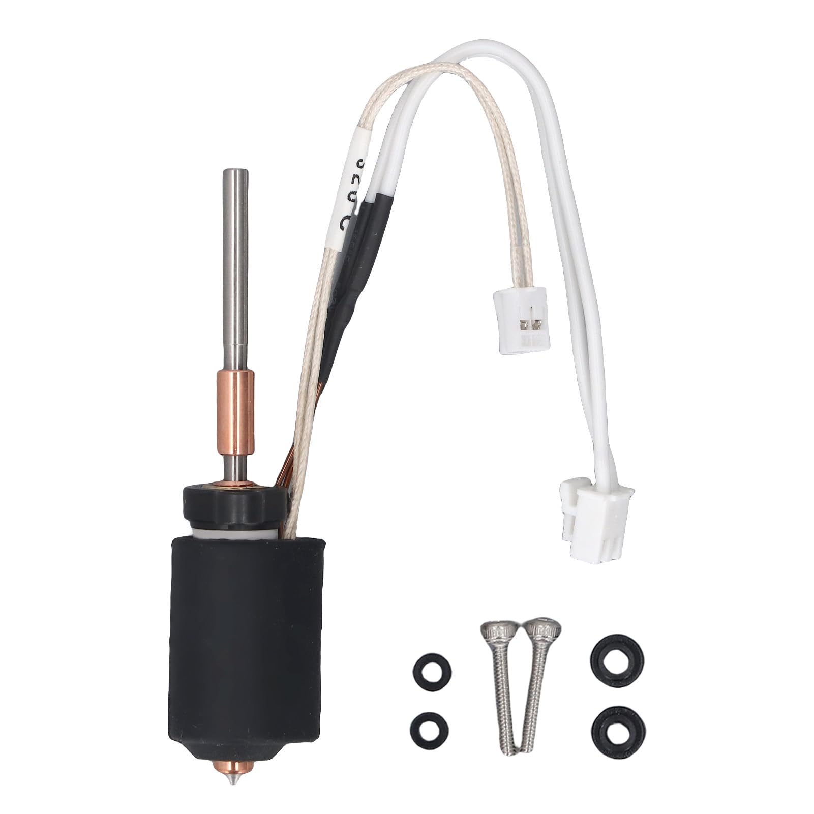 Zestaw ceramicznego hotendu grzewczego 360 stopni z dyszą ze stali hartowanej 0,6 mm, grzejnikiem 50 W, maksymalną temperaturą 300 stopni Celsjusza, przepływem 30 mm3 na sekundę - (Dysza 0,6 mm)
