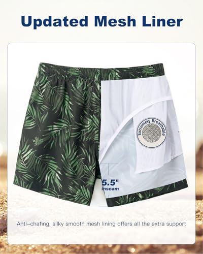 SURF CUZ Mens Swim Trunks 5 Inch Swim Shorts Quick Dry Bathing Suits for Men Beach Shorts Mesh Lining Swimming Trunks4