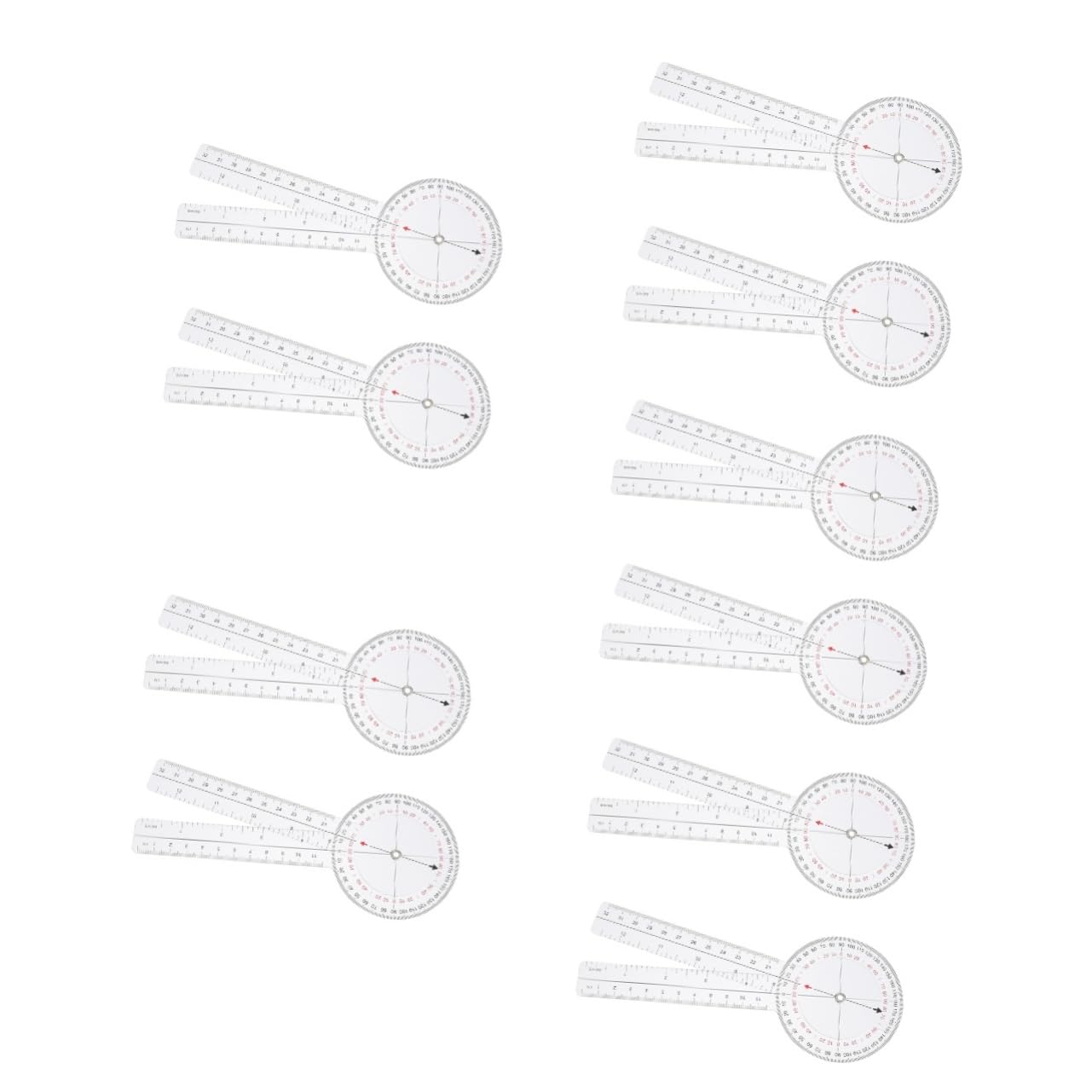 STOBOK 10stücke Goniometer Protractor Transparent Winkellineal Für Präzise Winkelmessungen Für Architektur Ingenieurwesen Design Und Schulbedarf Rotierbar Langlebig