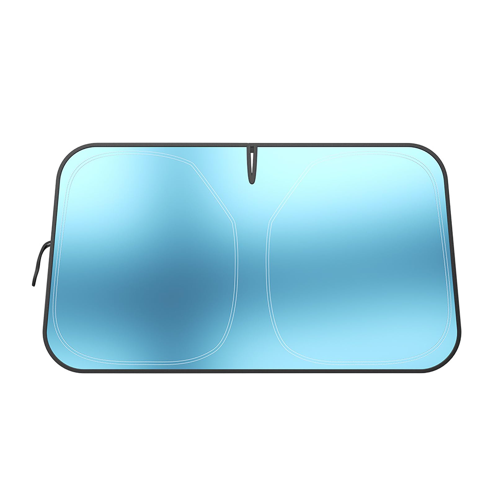 VEPOIUYTRE Car Windscreen Sun Shade for Toyota Prius 1997-2024 2025 NHW10-ZVW50 ZVW51, Titanium Ice Blue Reflective Front Window Cover, Memory Metal Frame, Oxford Fabric Heat Shield, Mirror Cut-out