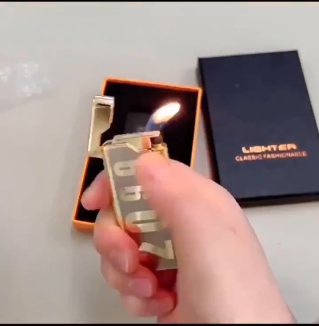 Encendedor metálico ultrafino recargable de butano miniatura 7