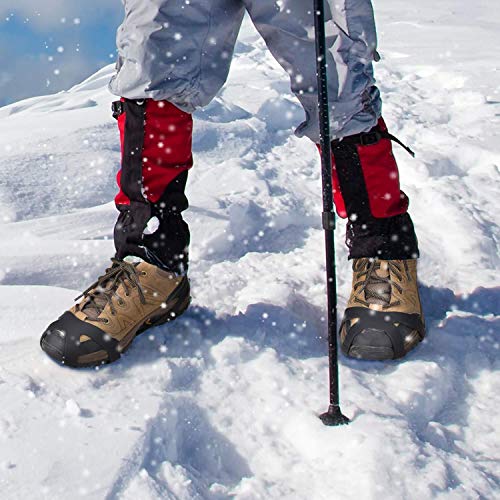 Image of Aliglow Ice Cleats Crampons for Shoes and Boots - Snow Steel Traction Grips