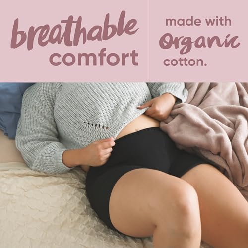oi Organic Cotton Period Underwear | Boxer Style | Absorbs 3 Tampons | Full Gusset Leak Protection | 1 Pack | Black4