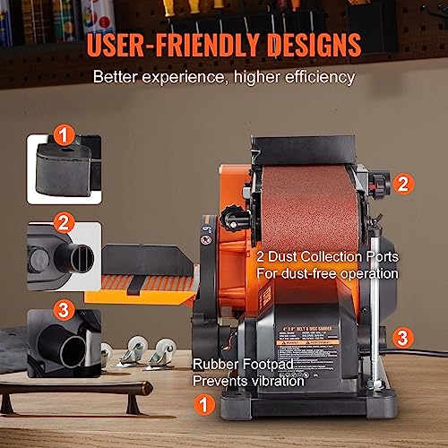 Vevor 4.3A BELT DISC SANDER Belt Sander, 6Inch Disc Sander And 4X36 Inch Belt Sander Combo thumb #4