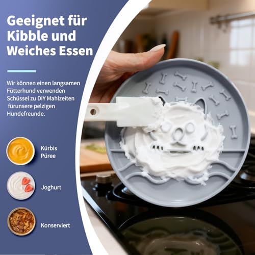 Zonopy Slow Feeder Dog Bowl with Non-Slip Base, Silicone Puzzle Dog Food Bowl with Unique Design, Slow Feeding Bowl for All Types of Dogs Cats, Interactive Slow Eating, Anti-Choking, BPA-Free — view 6