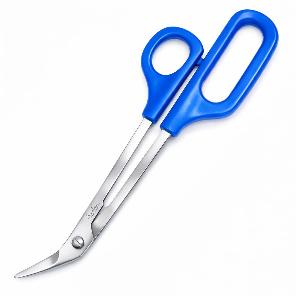 Sandbros Pds 8 Inch Scissors Long Handled Toenail Scissors For Thick Nails, 8" Angled Tip Toe Nail Scissors For Toenails, Heavy Duty Long Handled Toe Nail Scissor For Thick Nails, Podiatry Tools For Elderly, Back Pain