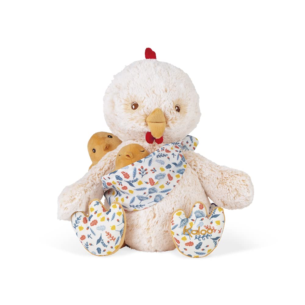 KALOO - Linoo - Peluche papà Pollo Paul e Il Suo Piccolo, 35 cm - sin dalla Nascita, K9711
