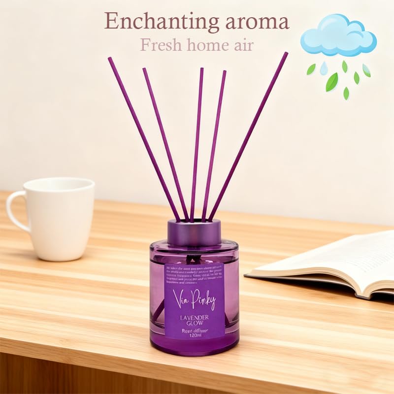 Difusor de varillas lavanda 120ml aroma floral miniatura 4