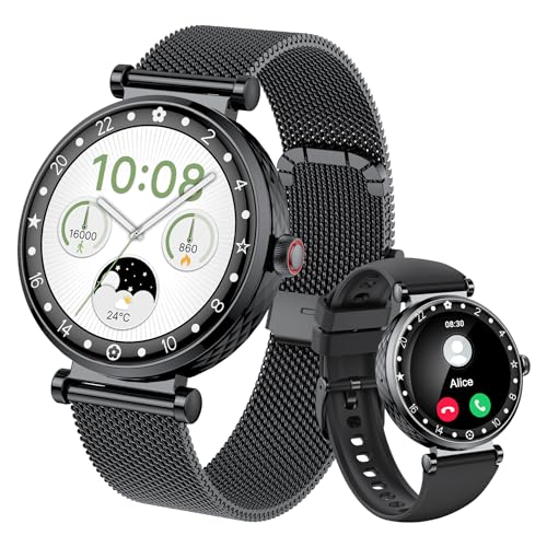 Image of Matast Smart Watch for Women, 1.19 inch AMOLED Display Fitness Tracker Bluetooth Make /Answer Call, Watches with 110+ Sports Modes /Heart Rate /SpO2 /Sleep Monitor, Smartwatch IP68 Waterproof for Android iOS