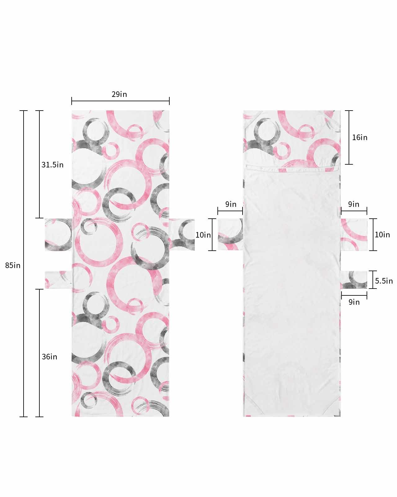 Pink Gray Geometric Beach Lounge Chair Towel Cover, Soft Chaise Lounge Towel with Side Pockets Patio Pool Chairs Cover for Beach/Pool Sunbathing 29x85 Modern Oil Painted Abstract Art