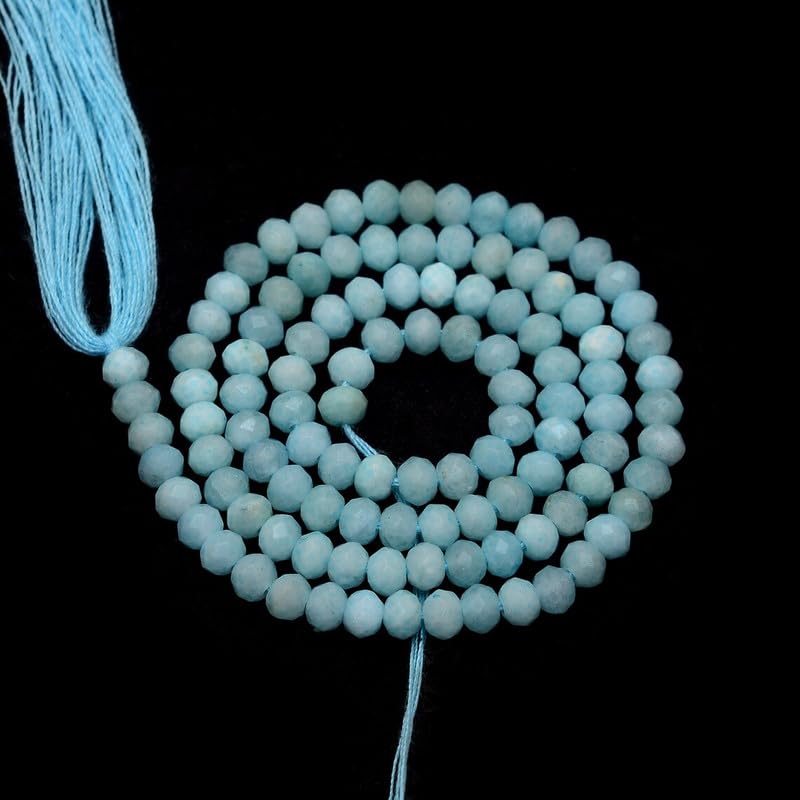 Perles Larimar naturelles AAA de 2mm pour la création joaillière de prestige