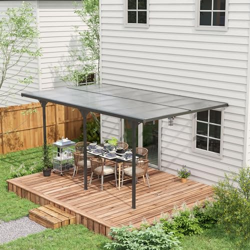 Outsunny-165-x-10-Outdoor-Polycarbonate-Pergola-Transparent-UV-Blocking-Awning-Hardtop-Deck-Gazebo-with-Adjustable-Posts-and-Height-Aluminum-Gray Outsunny 165 x 10 Outdoor Polycarbonate Pergola Transparent UV Blocking Awning Hardtop Deck Gazebo with Adjustable Posts and Height Aluminum Gray